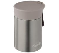 Aladdin Enjoy Thermavac Stainless Steel Food Jar 0.4L - Mantiene el calor o el frío durante 5,5 Horas - Fiambrera con Aislamiento al Vacío - Correa de silicona - Libre de BPA