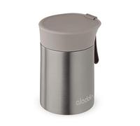 Aladdin Enjoy Thermavac Stainless Steel Food Jar 0.4L - Mantiene el calor o el frío durante 5,5 Horas - Fiambrera con Aislamiento al Vacío - Correa de silicona - Libre de BPA
