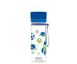 Aladdin My First Aveo Botella Agua Niños Colegio 0.35L Space Blue Print - Amplia Abertura - Libre de BPA - Botellas de Agua Para Niños - Resistente a Manchas y Olores - Apta Para Lavavajillas