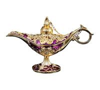 Aladdins Genies - Lámpara clásica de magia árabe para disfraz y decoración, de lámpara de latón de fantasía, accesorio de de aladdins, regalo de decoración del hogar para niños, cosplay