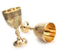 ALADEAN Copa de cáliz vintage | 1 copa de vino real del rey Arturo, regalos medievales renacentistas para comunión, Navidad, paquete de 1 pieza (cáliz romano)