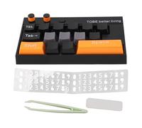 Aladeno Teclado mecánico Adornos Decoración Teclado Emulación Arte Decoración Número de estacionamiento Temporal Pantalla Luminosa con Pegatinas numéricas para el hogar Escritorio (Negro Naranja)