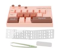 Aladeno Teclado mecánico Adornos Decoración Teclado Emulación Arte Decoración Número de estacionamiento Temporal Pantalla Luminosa con Pegatinas numéricas para el hogar Escritorio (Café)