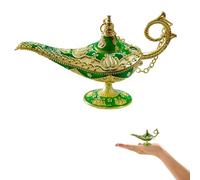 Aladin lampe mini - Deko Tabletop,Geschenk,mini diffusor für ätherische öle, Grün Legierung Hohl Wohnaccessoires für Zuhause Party Geburtstagsgeschenk