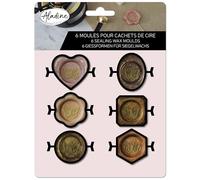 Aladine - 6 moldes para sellos de cera