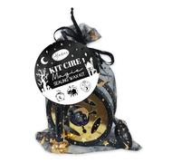 Aladine 71134 - Kit de cera para ocultar magia, sello + hornillo + cuchara + perlas de cera - gato, poción, Halloween