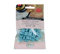 Aladine 72637 - 60 perlas de cera - azul - para crear sello de cera - flores de cera - hacer parte de boda, nacimiento, letras, correos, menús y regalos - 72637