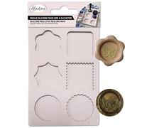 Aladine 80996 - Molde de silicona para cera de ocultar, 6 formas para sus sellos de cera - Ocio creativo