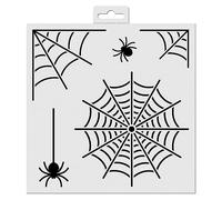 Aladine 81212 - Plantilla de tela de araña, 20 x 20 cm, plantilla de Halloween para decoración de todas las superficies - Stencil fieltro, pintura, aerógrafo - Dibujo decorativo