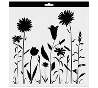 Aladine 81225 - Plantilla para decoración de todas las superficies (30 x 30 cm), diseño de flores, pintura, aerógrafo, campo, firme