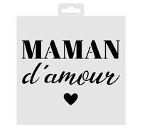 Aladine 81234 - Plantilla para decoración de todas las superficies (19 x 19 cm), diseño de mamá d'Amour