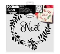 Aladine 81288 - Plantilla de corona navideña (28 x 28 cm, formas de Halloween, para pintura, Airbrush, scrapbooking y decoración de dibujos animados, 81288