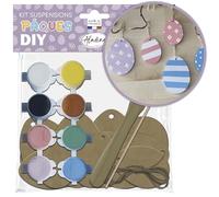 Aladine 85608 - Kit de suspensiones de Pascua (Forma de Madera para Pintar), diseño de Huevos