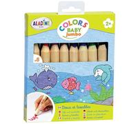 Aladine Buntstifte 3042009 8 lápices de Colores Jumbo para niños a Partir de 2 años, Multicolor, 8 stück (1er Pack) (42009)