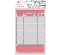 Aladine - Plantilla de calendario para diario - Scrapbooking y ocio - Plantilla de tamaño A5, letras estilo Brush