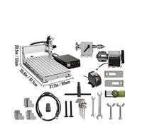 ALAIAS Grabador de enrutador CNC de 3/4 Ejes 6040/3040/3020 fresadora USB 3D máquina de Tallado de PVC for carpintería Fácil de Usar para Profesionales y Principiantes (Color : 4 Axis CNC 6040)