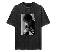 Alain Delon T-Shirt Graphic Printed tee Shirt Mens Black Shirt S
