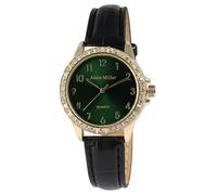 Alain Miller Reloj de mujer de piel sintética en color negro, en una longitud de 22 cm, diseño clásico para cualquier mujer