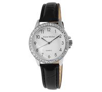 Alain Miller Reloj de mujer de piel sintética en color negro, en una longitud de 22 cm, diseño clásico para cualquier mujer