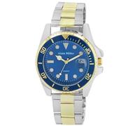 Alain Miller Reloj de pulsera para hombre de acero inoxidable en bicolor, en una longitud de 22 cm, diseño clásico para cualquier hombre