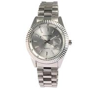 Alain Miller Reloj de pulsera para hombre de acero inoxidable en plata, en una longitud de 24 cm, diseño clásico para cualquier hombre