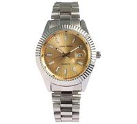 Alain Miller Reloj de pulsera para hombre de acero inoxidable, en una longitud de 24 cm, diseño clásico para cualquier hombre, plata