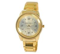 Alain Miller Reloj de pulsera para hombre de metal dorado, en una longitud de 22,5 cm, diseño clásico para cualquier hombre