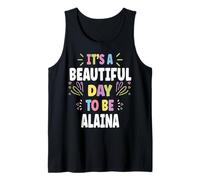 Alaina Personalized Name Beautiful Day Alaina Camiseta sin Mangas