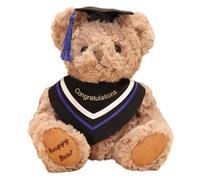 Alaiyaky Regalo de soltero, osito de peluche con gafas, sombrero de doctorado, regalo de graduación de 2025, regalo de examen de graduación, regalo de graduación para estudiantes de secundaria (tipo K