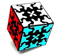 ALaLatois Cubo de engranajes de 3 x 3 con estructura de engranaje 3D, cubo mágico negro, rompecabezas de 3 x 3 x 3, juguetes antiestrés (60 mm) para resolver problemas, rompecabezas para niños y