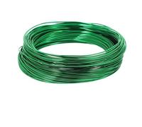 Alambre Aluminio Alambre de aluminio flexible for hacer joyas, flores, esculpir coronas y dar forma a árboles.(Green)