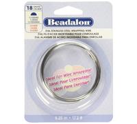 Alambre brillante semicircular de acero inoxidable calibre 18 Beadalon 180S-118 para joyer a (5,25 m)