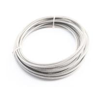 alambre, Cable de acero inoxidable recubierto PVC transparente 5 metros for tendedero con diámetros 0,8 mm, 1, 2 y 3(1.5mm 5M)