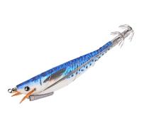 Alambre de Acero Camarones Lubricante de Madera Cebo Calamar Gancho Peso Plomo Marina Simulación Camarón Calamar Marina Pescar En La Plantilla De Calamar Oscuro | Sur