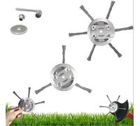Alambre de Acero Cortacésped,Haoyanger 2PCS Cepillo para Desbrozadora Accesorio césped Cepillo para Malas Hierbas Cepillo Hierbas Silvestres Cepillo para Desbrozadora para Cortacésped de Jardín