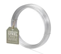 Alambre de acero inoxidable 304 de 0,6 mm, calibre 22, 10 m, para manualidades, alambre artístico para hacer joyas, rescatar, esculpir y entrenar bonsái, resistente a la corrosión y duradero, en