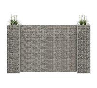 Alambre de Acero Inoxidable Resistente a la Intemperie Borde Elegante para | Jardinera de Gaviones Forma H Acero 260x40x150, Borde Metalico para Arriate, Macetero Exterior con Malla Soldada Resistente