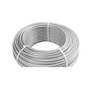 Alambre De Acero Plastificado Cable de acero inoxidable 304 50 m con revestimiento plástico PVC color transparente, 2,0 a 6, mm, utilizado for tendederos, etc(3.0mm)