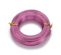 Alambre de aluminio 1 Roll Multi-colors Aluminum Wire Jewelry Findings for Making DIY Necklace Bracelet 0.8mm 1mm .5mm 2mm 3mm 4mm 6mm para Escultura DIY(Camellia,0.5-0.6mm 280m)