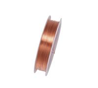 Alambre de aluminio 1 rollo de alambre cobre aleación oro resistente 0,2,3,4,5,6,7,8 y, mm diámetro. Hilo metálico for hacer joyas con cuentas para joyería(Red Copper,0.6mm 5m Per Roll)
