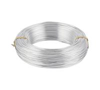 Alambre de aluminio 500g, 0,8/1/1,2/1,5/2/3/2,5/3,5/4mm, suministros alambre cuentas flexibles for fabricación joyería, collar, pulseras artesanales(Silver Color,1mm 200m)
