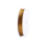 Alambre de Aluminio Alambre de acero inoxidable resistente y fuerte, tipo cola de tigre, for abalorios, for la fabricación de joyas, venta al por mayor.(Gold,Dia 0.5mm length 30m)
