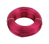 Alambre de aluminio chapado en oro, alambre de metal de aluminio de 1-3 mm for accesorios de joyería DIY, 2 piezas(Rose Red,2mm 5meter)