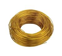 Alambre de aluminio chapado en oro, alambre de metal de aluminio de 1-3 mm for accesorios de joyería DIY, 2 piezas(Gold,3mm 3meter)