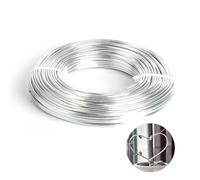 Alambre de aluminio de 2mm x 30m, alambre de metal para esculpir, modelar esqueletos, hacer flores, bonsai, joyería, tejer y envolver (plateado)