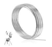 Alambre de aluminio de 3 mm de calibre 9, 15 m, alambre de metal flexible para modelar bicicletas, esqueleto, manualidades, fabricación de joyas, tejido y envoltura