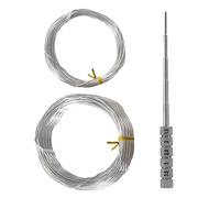 Alambre de aluminio de 35 m con 1 herramienta de bobinado de bobina, alambre de 1 mm para manualidades, alambre de aluminio hecho a mano, alambre de aluminio bonsái, para fabricación de joyas