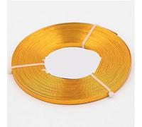 Alambre de aluminio de 4 m, alambre artesanal de 5 mm x 1 mm for hacer y esculpir joyas de bricolaje(Oranje)
