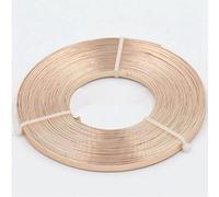 Alambre de aluminio de 4 m, alambre artesanal de 5 mm x 1 mm for hacer y esculpir joyas de bricolaje(Brass)