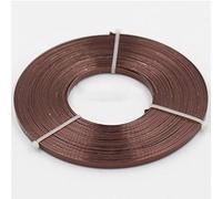 Alambre de aluminio de 4 m, alambre artesanal de 5 mm x 1 mm for hacer y esculpir joyas de bricolaje(Bruin)